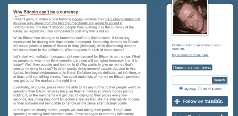 Bitcoin Price Up 15,000,000% Since First Blogger Obituary