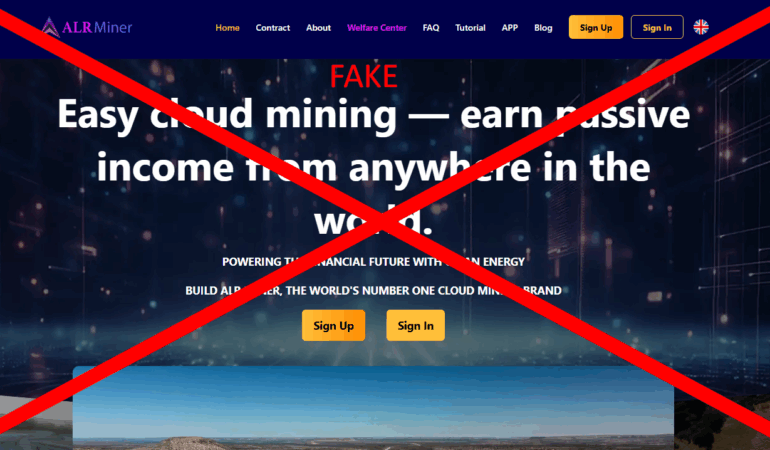 Crypto Investors Alerted Against Fake Cloud Mining Platform Called ALR Miner